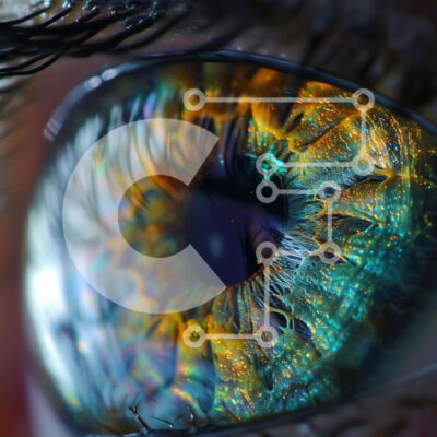 Intra Συλλεκτικό Ξύλινο Παζλ Plywood  4mm - Κοντινό πλάνο ματιών με έντονα χρώματα Σε Ξύλινο Κουτί - Διαστάσεις Puzzle: 10x10 cm – 25 κομμάτια - Image 1