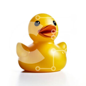 Intra Συλλεκτικό Ξύλινο Παζλ Plywood  4mm - Χαριτωμένη και παιχνιδιάρικη κίτρινη λαστιχένια εικόνα Σε Ξύλινο Κουτί - Διαστάσεις: 10x10 cm – 25 κομμάτια