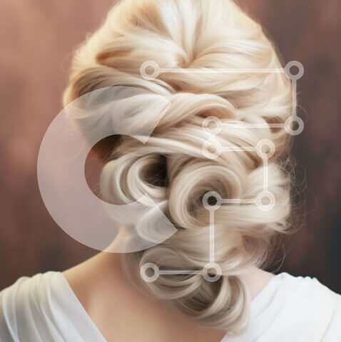 Intra Συλλεκτικό Ξύλινο Παζλ Plywood  4mm - Κομψή ξανθιά γυναίκα με λευκό φόρεμα που κοιτάζει πάνω από τον ώμο Σε Ξύλινο Κουτί - Διαστάσεις Puzzle: 10x10 cm – 25 κομμάτια - Image 1