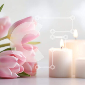 Intra Συλλεκτικό Ξύλινο Παζλ Plywood  4mm - Ροζ τουλίπες και λευκά κεριά στο τραπέζι Σε Ξύλινο Κουτί - Διαστάσεις Puzzle: 10x10 cm – 25 κομμάτια - Image 1