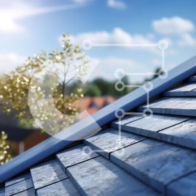 Intra Συλλεκτικό Ξύλινο Παζλ Plywood  4mm - Μπλε στέγη με έρπητα ζωστήρα Σε Ξύλινο Κουτί - Διαστάσεις Puzzle: 10x10 cm – 25 κομμάτια - Image 1