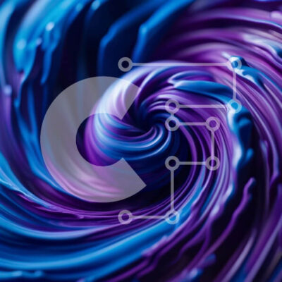 Intra Συλλεκτικό Ξύλινο Παζλ Plywood  4mm - Puzzle με Θέμα Abstract Art: Blue and Purple Swirl of Paint on Canvas Σε Ξύλινο Κουτί - Διαστάσεις Puzzle: 10x10 cm – 25 κομμάτια - Image 1