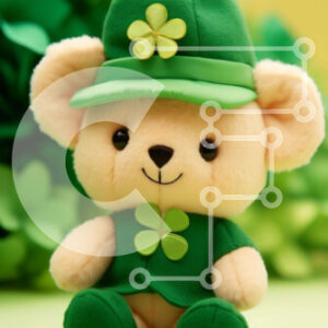 Intra Συλλεκτικό Ξύλινο Παζλ Plywood  4mm - Γιορτή αρκουδάκι του Αγίου Πατρικίου Σε Ξύλινο Κουτί - Διαστάσεις: 10x10 cm – 25 κομμάτια