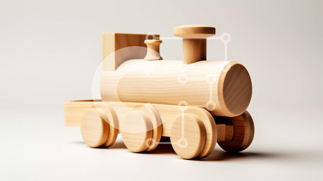 Intra Συλλεκτικό Ξύλινο Παζλ Plywood  4mm - Αξιολάτρευτο Ξύλινο Παιχνίδι Τρένο με Κόκκινο Καμπούζ και Μαύρο Μηχανή Σε Ξύλινο Κουτί - Διαστάσεις: 10x10 cm – 25 κομμάτια - Image 1