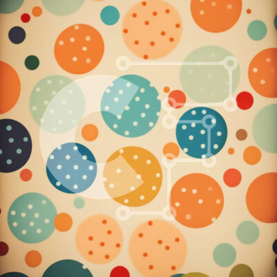 Intra Συλλεκτικό Ξύλινο Παζλ Plywood  4mm - Πολύχρωμο πουά χωρίς ραφή πρότυπο σε μπεζ φόντο Σε Ξύλινο Κουτί - Διαστάσεις Puzzle: 10x10 cm – 25 κομμάτια - Image 1