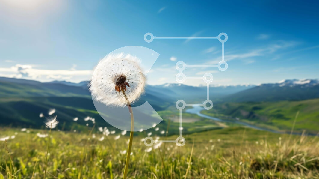 Intra Συλλεκτικό Ξύλινο Παζλ Plywood  4mm - Πικραλίδα στο χορταριασμένο χωράφι που περιβάλλεται από βουνά και κοιλάδες Σε Ξύλινο Κουτί - Διαστάσεις: 10x10 cm – 25 κομμάτια