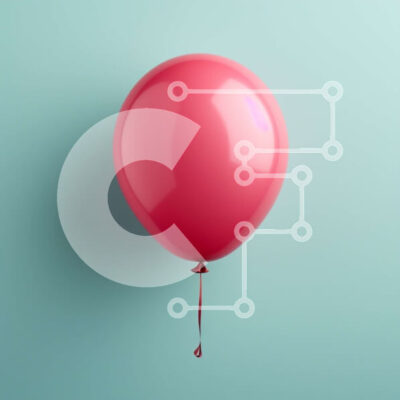 Intra Συλλεκτικό Ξύλινο Παζλ Plywood  4mm - Κόκκινο μπαλόνι σε γαλάζιο φόντο Σε Ξύλινο Κουτί - Διαστάσεις Puzzle: 10x10 cm – 25 κομμάτια - Image 1