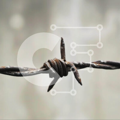 Intra Συλλεκτικό Ξύλινο Παζλ Plywood  4mm - Κοντινό πλάνο με σκουριασμένο συρματόπλεγμα Σε Ξύλινο Κουτί - Διαστάσεις: 10x10 cm – 25 κομμάτια - Image 1