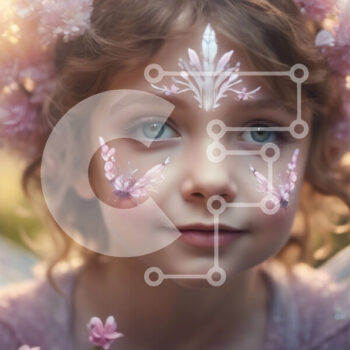 Intra Συλλεκτικό Ξύλινο Παζλ Plywood  4mm - Νεαρό κορίτσι με στολή νεράιδων που περιβάλλεται από λουλούδια Σε Ξύλινο Κουτί - Διαστάσεις Puzzle: 10x10 cm – 25 κομμάτια - Image 1