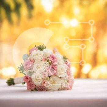 Intra Συλλεκτικό Ξύλινο Παζλ Plywood  4mm - Μπουκέτο με ροζ και λευκά τριαντάφυλλα Σε Ξύλινο Κουτί - Διαστάσεις Puzzle: 10x10 cm – 25 κομμάτια - Image 1