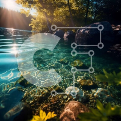 Intra Συλλεκτικό Ξύλινο Παζλ Plywood  4mm - Ειρηνική λίμνη με καθαρά νερά και αντανάκλαση του γαλάζιου ουρανού Σε Ξύλινο Κουτί - Διαστάσεις: 10x10 cm – 25 κομμάτια - Image 1