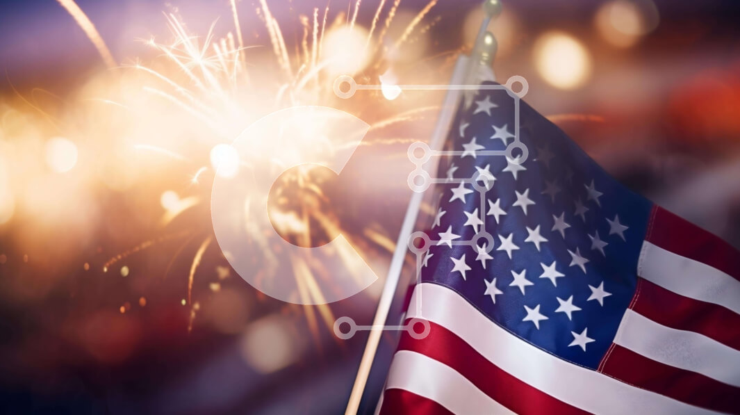 Intra Συλλεκτικό Ξύλινο Παζλ Plywood  4mm - Αμερικανική σημαία με πυροτεχνήματα και βεγγαλικά Σε Ξύλινο Κουτί - Διαστάσεις: 10x10 cm – 25 κομμάτια