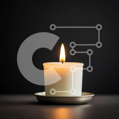 Intra Συλλεκτικό Ξύλινο Παζλ Plywood 4mm - Μονό αναμμένο κερί σε ασημένιο πιάτο για ατμόσφαιρα και ειδικές περιστάσεις Σε Ξύλινο Κουτί - Διαστάσεις Puzzle: 10x10 cm – 25 κομμάτια - Image 1