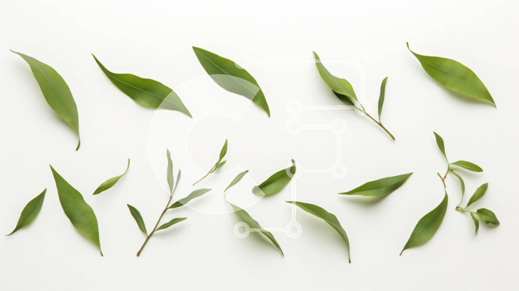 Intra Συλλεκτικό Ξύλινο Παζλ Plywood  4mm - Σύνθεση με πράσινα φύλλα Σε Ξύλινο Κουτί - Διαστάσεις: 10x10 cm – 25 κομμάτια