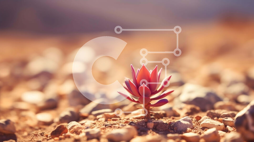 Intra Συλλεκτικό Ξύλινο Παζλ Plywood  4mm - Μικρό κόκκινο φυτό που αναπτύσσεται ανάμεσα σε βράχους και ογκόλιθους Σε Ξύλινο Κουτί - Διαστάσεις: 10x10 cm – 25 κομμάτια