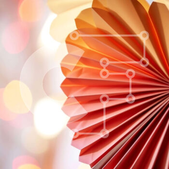 Intra Συλλεκτικό Ξύλινο Παζλ Plywood  4mm - Πολύχρωμο ανεμιστήρας από χαρτί Origami σε σχήμα καρδιάς Σε Ξύλινο Κουτί - Διαστάσεις Puzzle: 10x10 cm – 25 κομμάτια - Image 1