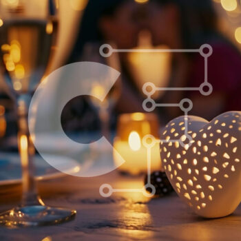 Intra Συλλεκτικό Ξύλινο Παζλ Plywood  4mm - Ρομαντική ρύθμιση τραπεζαρίας με κεριά και ποτήρια κρασιού Σε Ξύλινο Κουτί - Διαστάσεις Puzzle: 10x10 cm – 25 κομμάτια - Image 1