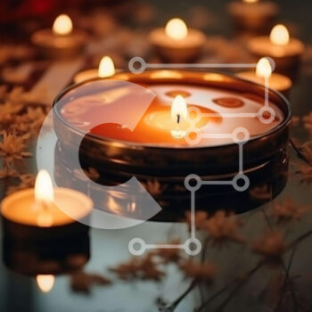 Intra Συλλεκτικό Ξύλινο Παζλ Plywood  4mm - Ομάδα από αναμμένες κολόνες κεριών για τελετουργίες και γιορτές Σε Ξύλινο Κουτί - Διαστάσεις Puzzle: 10x10 cm – 25 κομμάτια - Image 1