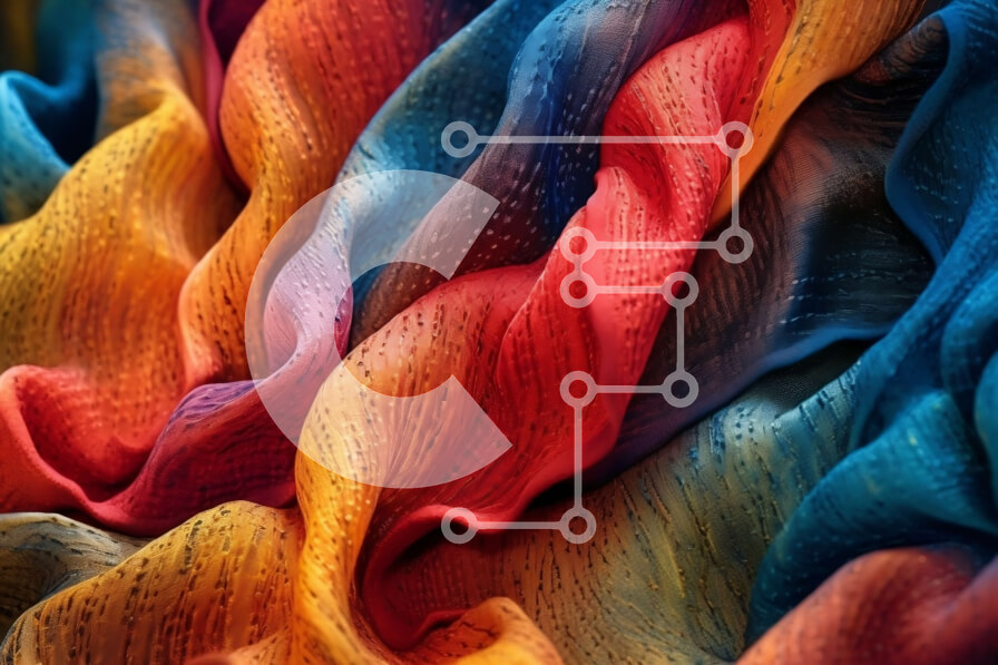 Intra Συλλεκτικό Ξύλινο Παζλ Plywood  4mm - Κοντινό πλάνο με ζωηρό και ανάγλυφο ύφασμα Σε Ξύλινο Κουτί - Διαστάσεις Puzzle: 10x10 cm – 25 κομμάτια