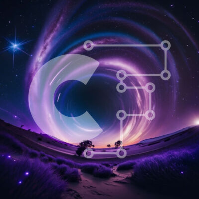 Intra Συλλεκτικό Ξύλινο Παζλ Plywood  4mm - Εκπληκτική εικόνα ενός μωβ σπειροειδούς γαλαξία στον νυχτερινό ουρανό Σε Ξύλινο Κουτί - Διαστάσεις Puzzle: 10x10 cm – 25 κομμάτια - Image 1