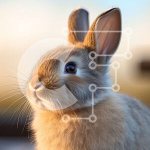 Intra Συλλεκτικό Ξύλινο Παζλ Plywood  4mm - Αξιολάτρευτη εικόνα ενός καφέ κουνελιού σε μια ξύλινη επιφάνεια Σε Ξύλινο Κουτί - Διαστάσεις: 10x10 cm – 25 κομμάτια