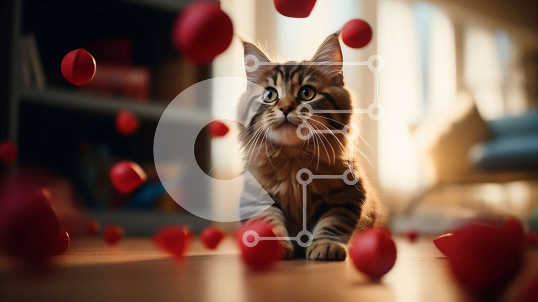 Intra Συλλεκτικό Ξύλινο Παζλ Plywood  4mm - Περίεργη γάτα που παρακολουθεί έξω από ένα παράθυρο Σε Ξύλινο Κουτί - Διαστάσεις: 10x10 cm – 25 κομμάτια