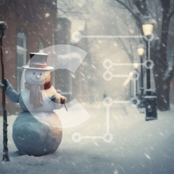 Intra Συλλεκτικό Ξύλινο Παζλ Plywood 4mm - Winter Wonderland: Snowman in a Snowy Street Σε Ξύλινο Κουτί - Διαστάσεις Puzzle: 10x10 cm – 25 κομμάτια - Image 1