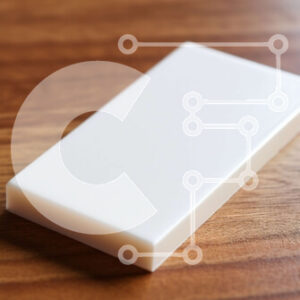 Intra Συλλεκτικό Ξύλινο Παζλ Plywood  4mm - Λευκό πλαστικό σε ξύλινη επιφάνεια Σε Ξύλινο Κουτί - Διαστάσεις: 10x10 cm – 25 κομμάτια