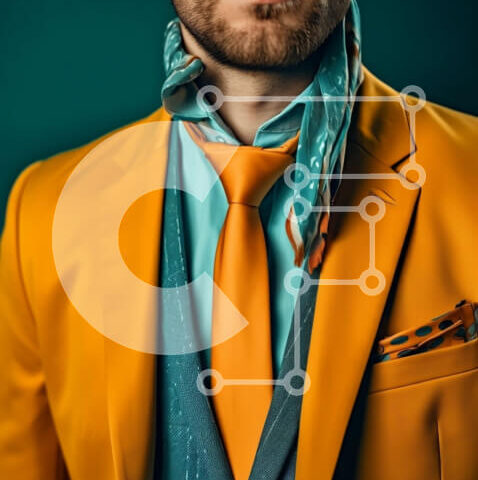 Intra Συλλεκτικό Ξύλινο Παζλ Plywood 4mm - Κομψά ντυμένος άντρας με ζωηρό κοστούμι Σε Ξύλινο Κουτί - Διαστάσεις Puzzle: 10x10 cm – 25 κομμάτια - Image 1