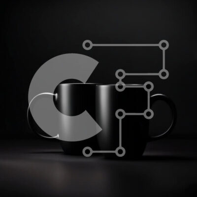 Intra Συλλεκτικό Ξύλινο Παζλ Plywood  4mm - Κομψές μαύρες κούπες σε σκούρο φόντο Σε Ξύλινο Κουτί - Διαστάσεις: 10x10 cm – 25 κομμάτια - Image 1