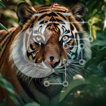 Intra Συλλεκτικό Ξύλινο Παζλ Plywood 4mm - Majestic Tiger in the Jungle Σε Ξύλινο Κουτί - Διαστάσεις: 10x10 cm – 25 κομμάτια - Image 1