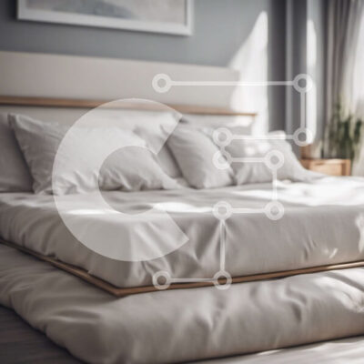 Intra Συλλεκτικό Ξύλινο Παζλ Plywood 4mm - Φωτεινό υπνοδωμάτιο με μεγάλο παράθυρο Σε Ξύλινο Κουτί - Διαστάσεις Puzzle: 10x10 cm – 25 κομμάτια - Image 1