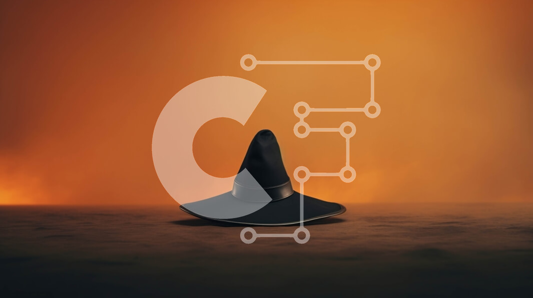 Intra Συλλεκτικό Ξύλινο Παζλ Plywood  4mm - Μαύρο καπέλο μάγισσας σε σκούρο καπνιστό φόντο Σε Ξύλινο Κουτί - Διαστάσεις: 10x10 cm – 25 κομμάτια