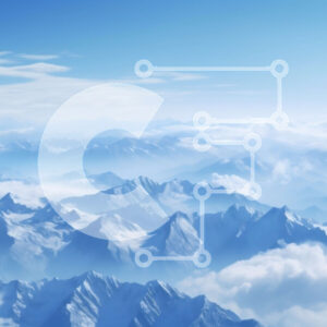 Intra Συλλεκτικό Ξύλινο Παζλ Plywood  4mm - Χιονισμένη οροσειρά με σύννεφα Σε Ξύλινο Κουτί - Διαστάσεις: 10x10 cm – 25 κομμάτια