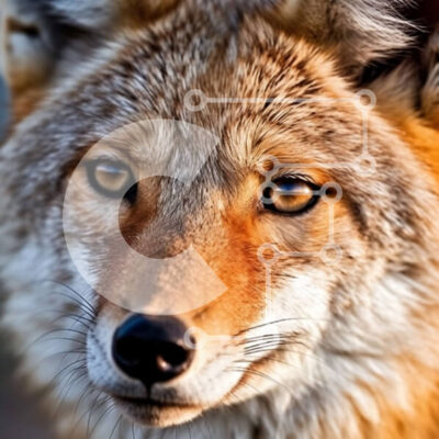 Intra Συλλεκτικό Ξύλινο Παζλ Plywood  4mm - Κοντινή εικόνα του προσώπου μιας όμορφης κόκκινης αλεπούς με έντονα καστανά μάτια Σε Ξύλινο Κουτί - Διαστάσεις: 10x10 cm – 25 κομμάτια - Image 1