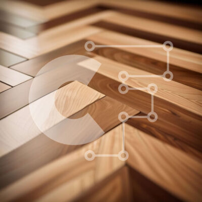 Intra Συλλεκτικό Ξύλινο Παζλ Plywood  4mm - Εκπληκτικό ξύλινο πάτωμα με σχέδιο ψαροκόκαλο σε μεσαίο καφέ Σε Ξύλινο Κουτί - Διαστάσεις Puzzle: 10x10 cm – 25 κομμάτια - Image 1