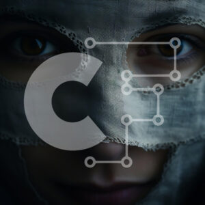 Intra Συλλεκτικό Ξύλινο Παζλ Plywood  4mm - Μυστηριώδης γυναίκα με λευκή μάσκα και μαύρο πέπλο Σε Ξύλινο Κουτί - Διαστάσεις Puzzle: 10x10 cm – 25 κομμάτια