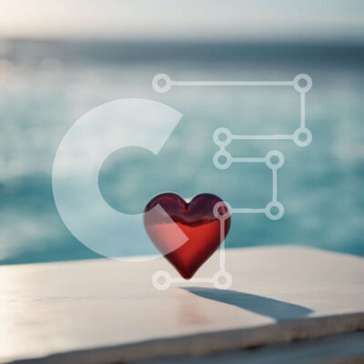 Intra Συλλεκτικό Ξύλινο Παζλ Plywood  4mm - Κόκκινο αντικείμενο σε σχήμα καρδιάς σε ξύλινη επιφάνεια με καθαρό μπλε ουρανό Σε Ξύλινο Κουτί - Διαστάσεις Puzzle: 10x10 cm – 25 κομμάτια - Image 1