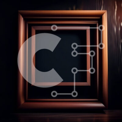 Intra Συλλεκτικό Ξύλινο Παζλ Plywood  4mm - Κομψή διακόσμηση εσωτερικών χώρων: Καφέ ξύλινη κορνίζα σε σκούρο τοίχο Σε Ξύλινο Κουτί - Διαστάσεις Puzzle: 10x10 cm – 25 κομμάτια - Image 1