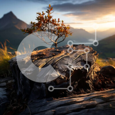 Intra Συλλεκτικό Ξύλινο Παζλ Plywood  4mm - Όμορφη εικόνα τοπίου ενός μοναχικού δέντρου στο ηλιοβασίλεμα Σε Ξύλινο Κουτί - Διαστάσεις: 10x10 cm – 25 κομμάτια - Image 1