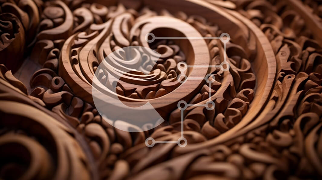 Intra Συλλεκτικό Ξύλινο Παζλ Plywood  4mm - Περίπλοκο ξυλόγλυπτο σπειροειδούς σχεδίου Σε Ξύλινο Κουτί - Διαστάσεις Puzzle: 10x10 cm – 25 κομμάτια