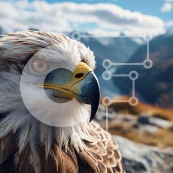 Intra Συλλεκτικό Ξύλινο Παζλ Plywood  4mm - Majestic Eagle in Flight Σε Ξύλινο Κουτί - Διαστάσεις: 10x10 cm – 25 κομμάτια - Image 1