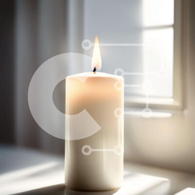 Intra Συλλεκτικό Ξύλινο Παζλ Plywood  4mm - Κομψή διακόσμηση σπιτιού: Λευκό κερί στο Windowsill Σε Ξύλινο Κουτί - Διαστάσεις: 10x10 cm – 25 κομμάτια - Image 1