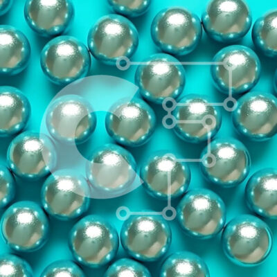 Intra Συλλεκτικό Ξύλινο Παζλ Plywood  4mm - Εκπληκτική φωτογραφία από κοντά με χάντρες σε κυκλικό μοτίβο σε μπλε φόντο Σε Ξύλινο Κουτί - Διαστάσεις: 10x10 cm – 25 κομμάτια - Image 1