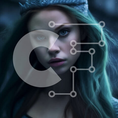 Intra Συλλεκτικό Ξύλινο Παζλ Plywood 4mm - Όμορφη Γοργόνα με πράσινα μαλλιά και κοστούμι Σε Ξύλινο Κουτί - Διαστάσεις Puzzle: 10x10 cm – 25 κομμάτια - Image 1