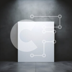 Intra Συλλεκτικό Ξύλινο Παζλ Plywood  4mm - Κενός λευκός καμβάς που κρέμεται σε τσιμεντένιο τοίχο Σε Ξύλινο Κουτί - Διαστάσεις Puzzle: 10x10 cm – 25 κομμάτια