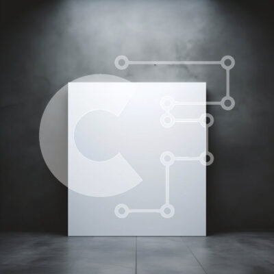 Intra Συλλεκτικό Ξύλινο Παζλ Plywood  4mm - Κενός λευκός καμβάς που κρέμεται σε τσιμεντένιο τοίχο Σε Ξύλινο Κουτί - Διαστάσεις Puzzle: 10x10 cm – 25 κομμάτια - Image 1