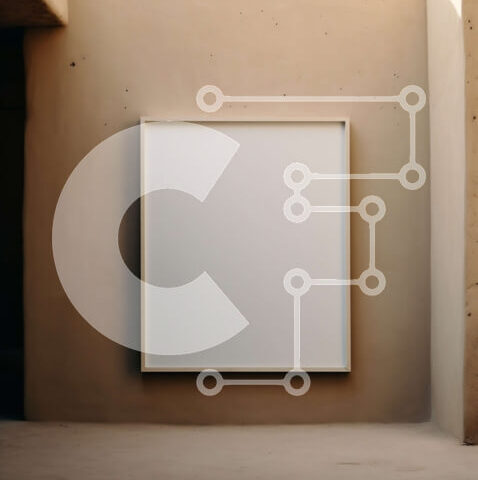 Intra Συλλεκτικό Ξύλινο Παζλ Plywood  4mm - Κενός λευκός καμβάς που κρέμεται σε μπεζ τοίχο Σε Ξύλινο Κουτί - Διαστάσεις Puzzle: 10x10 cm – 25 κομμάτια - Image 1