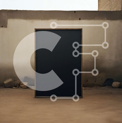 Intra Συλλεκτικό Ξύλινο Παζλ Plywood  4mm - Μαυροπίνακας σε χωματόδρομο με φόντο τοίχο από τούβλα Σε Ξύλινο Κουτί - Διαστάσεις Puzzle: 10x10 cm – 25 κομμάτια - Image 1