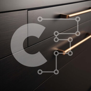 Intra Συλλεκτικό Ξύλινο Παζλ Plywood  4mm - Ντουλάπι κουζίνας μαύρο με ορειχάλκινα χερούλια Σε Ξύλινο Κουτί - Διαστάσεις Puzzle: 10x10 cm – 25 κομμάτια - Image 1